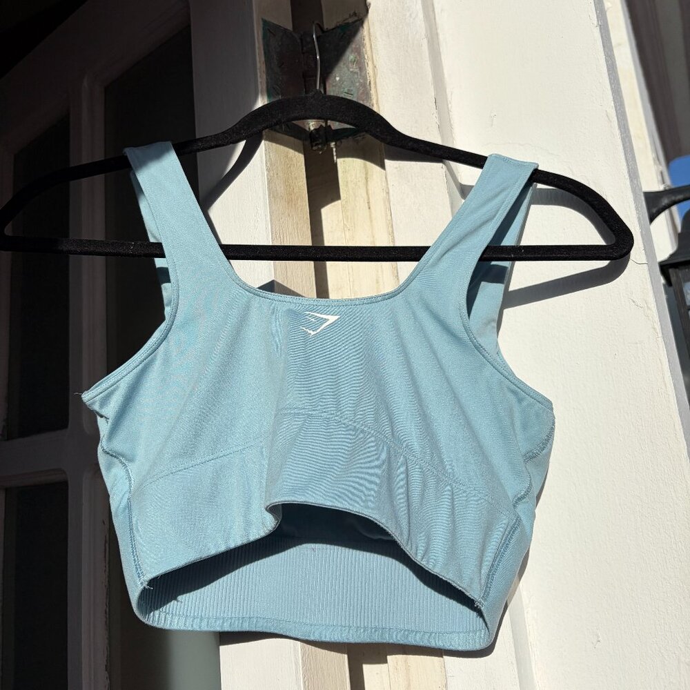 GYMSHARK Longline Sports - Bra Iceberg Blue - Small - Picture 2 of 5